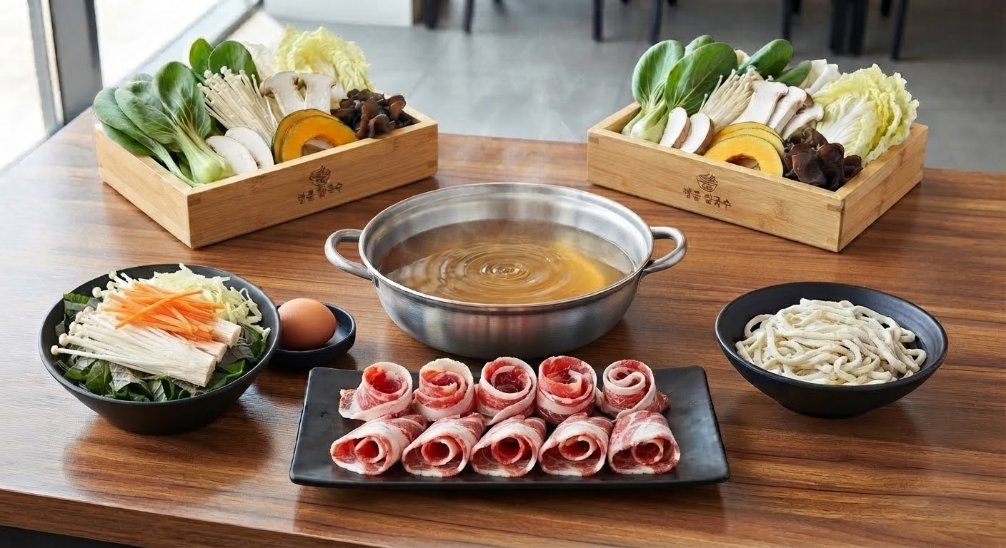 문115 샤브칼국수 맑은 샤브칼국수 — 용인 모현 맛집